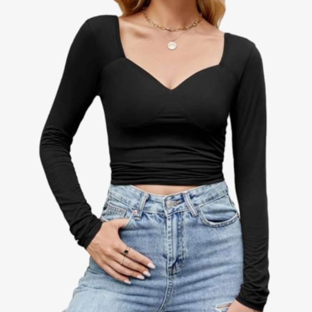 Black Long Sleeve Women's Top